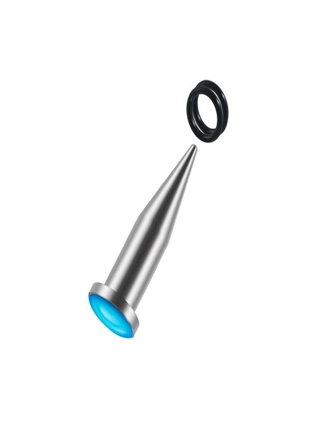 Decentraland 2PCS 3mm(8G) Stainless Steel Pointed Cone Blue Flash Oil Dripping Electroplated Solid Ear Expander Ear Gauge Stretch Taper Plug - Image 5